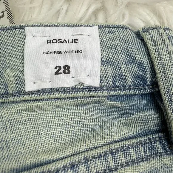 Hudson Rosalie High-Rise Wide Leg Ankle Matilda Wash Size 28 NWT